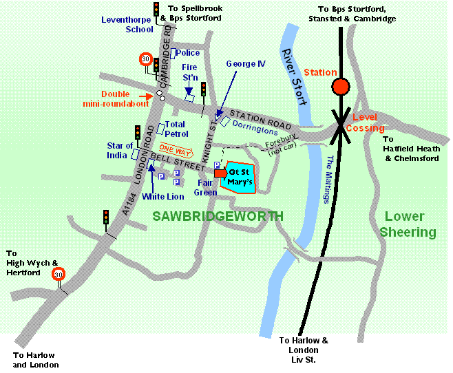 Map of church